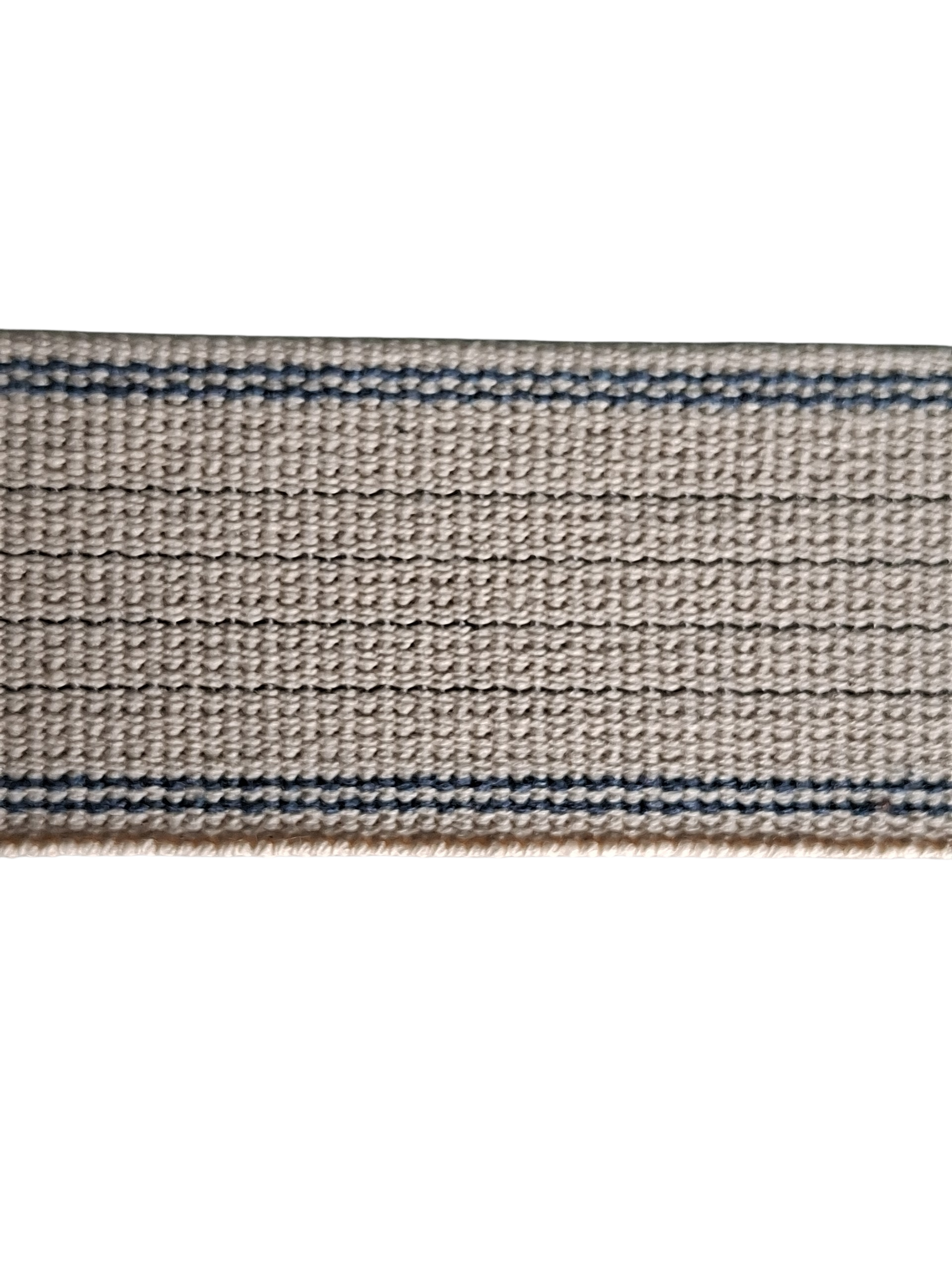 ALGODÃO CORREIA 50mm (CRU COM 4 FIOS CARBONO NO CENTRO E 2 FIOS AZUL MEDIO NAS LATERAIS)