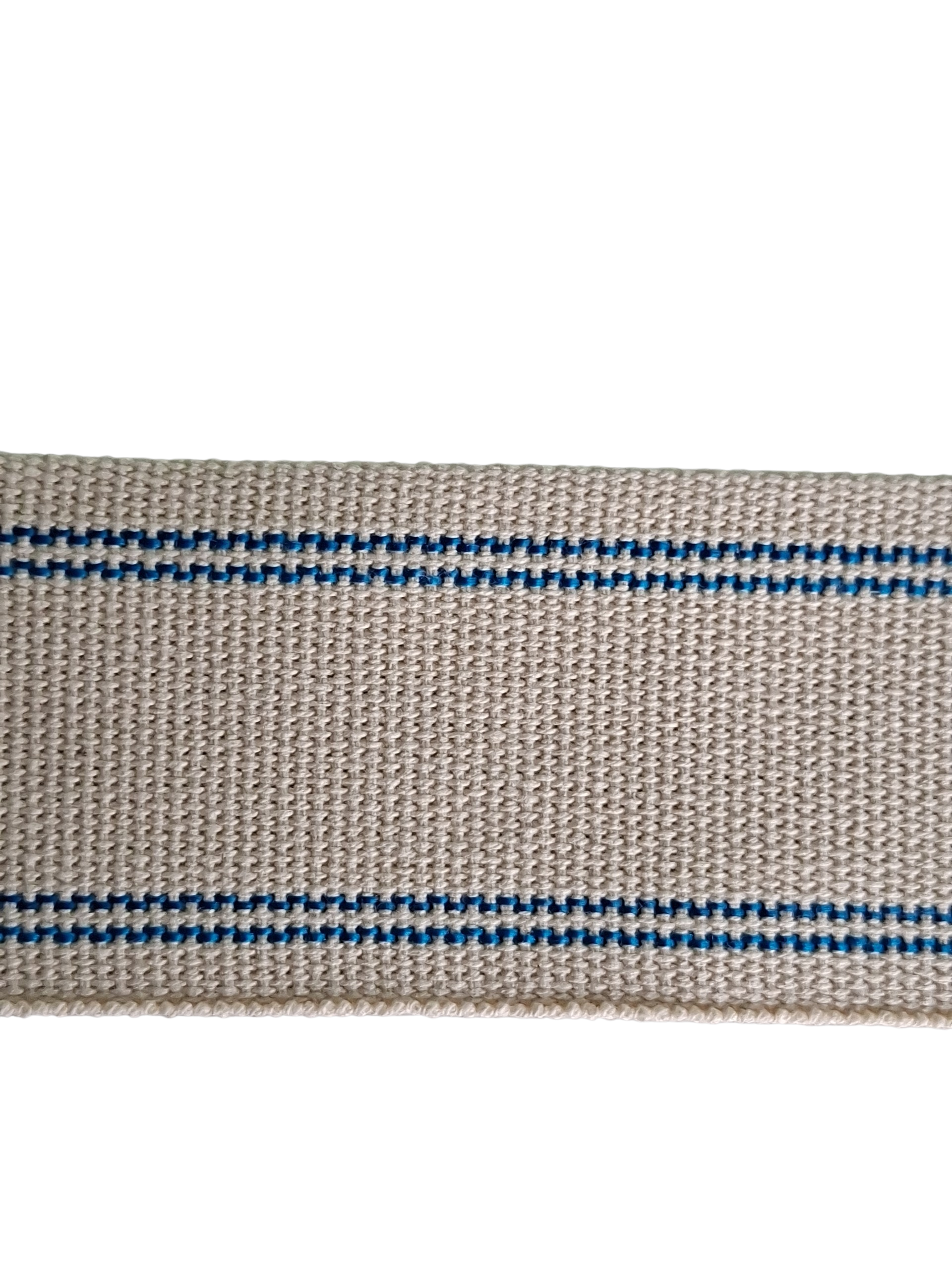 ALGODÃO CORREIA 60mm ((CRU COM 2 FAIXAS LATERAIS PP AZUL MARINHO))